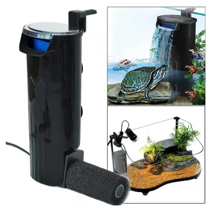 Pompe à eau propre en plastique pour reptiles, filtre d'aquarium à faible teneur en eau, filtre à tortue, filtre à eau injuste, pompe à eau précieuse, 5W 9